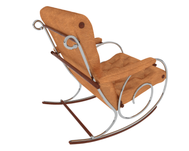 3 d rendering of a vintage chair on a white background