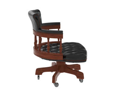 modern chair on black isolated background. 3 d rendering