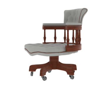 Siyah arka planda modern bir sandalyenin 3 boyutlu canlandırması