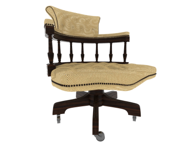 chair with brown leather