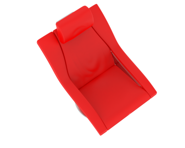 red empty open book.