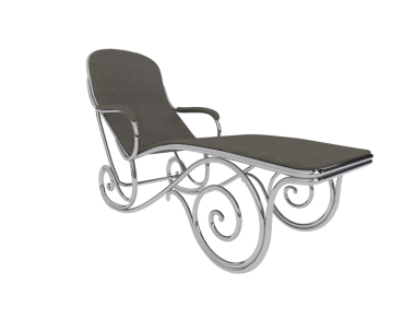 Beyaz arka planda izole edilmiş 3 boyutlu modern bir sandalye.