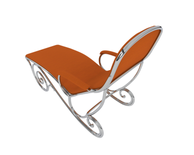 Sandalye 3 boyutlu görüntüleme beyaz arkaplanda izole edildi