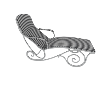 3 d rendering of a chair on black