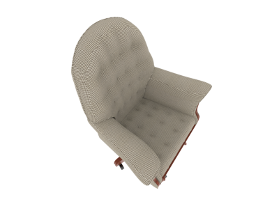 3 d rendering of an armchair isolated on a white background