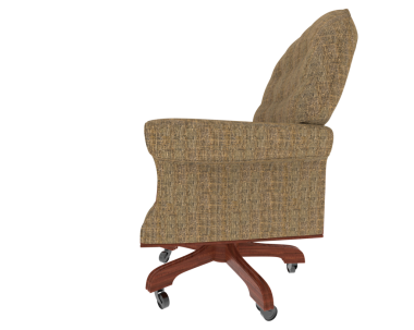 brown leather chair isolated on black background