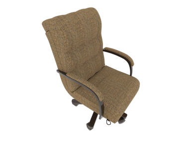 leather armchair isolated on a black background.