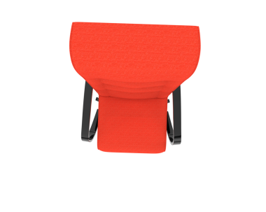 Kırmızı bir sandalyenin 3 boyutlu görüntüsü