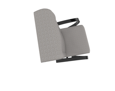 Koyu bir arka planda beyaz bir yatağın 3 boyutlu görüntüsü.