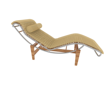 Beyaz arkaplanda izole edilmiş modern bir sandalyenin 3 boyutlu canlandırması