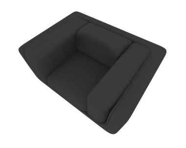 black leather sofa isolated on white background, 3 d render, 3 d illustration
