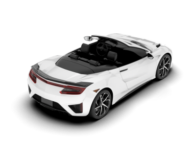 Gerçekçi beyaz araba. Beyaz arkaplanda vektör illüstrasyonu