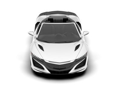 Beyaz arka planda izole edilmiş gerçekçi bir araba. 3d illüstrasyon