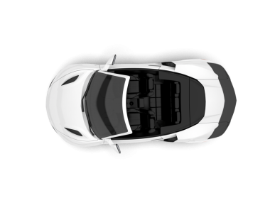 araba beyaz arkaplanda izole edildi