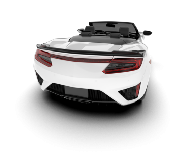 Siyah desenli modern beyaz araba. 3d oluşturma