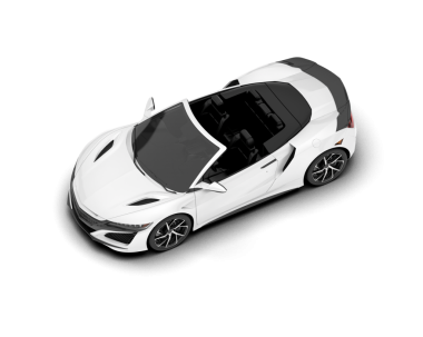 Beyaz arka planda modern bir araba. 3d oluşturma.