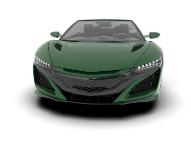 Beyaz arka planda izole edilmiş yeşil lüks araba - 3 boyutlu illüstrasyon