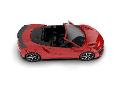 Beyaz arka plan üzerinde izole Modern kırmızı araba