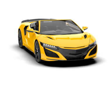 Sarı spor araba beyazda izole edildi