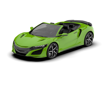 gerçekçi 3 boyutlu yeşil spor araba çizimi