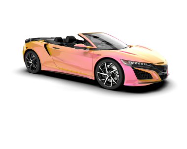 Modern bir arabanın 3 boyutlu çizimi