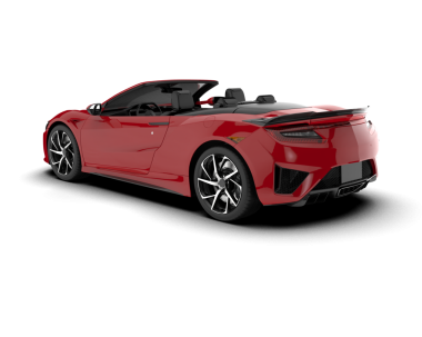 Beyaz arka planda modern bir araba. 3d oluşturma.