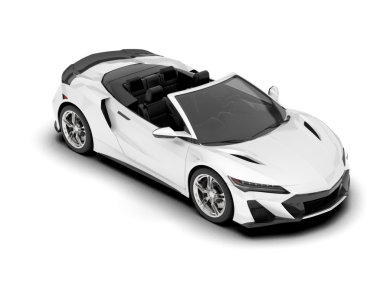 Siyah arka planda gerçekçi beyaz bir araba. 3d oluşturma