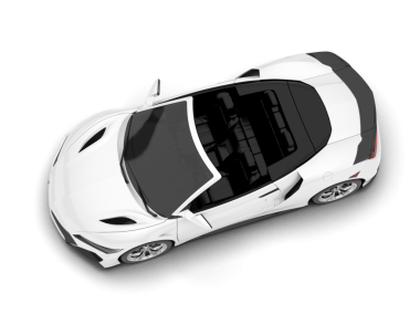 araba beyaz arkaplanda izole edildi