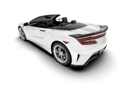 Beyaz arkaplandaki araba.