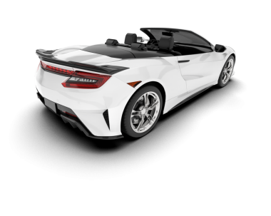 Beyaz arka planda modern bir araba. 3d oluşturma