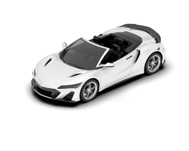 Beyaz arka planda beyaz spor araba, 3 boyutlu görüntüleme