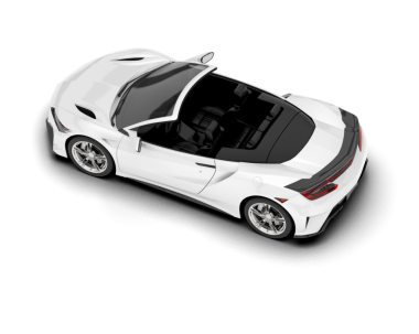 Beyaz arka planda modern spor araba. 3d oluşturma