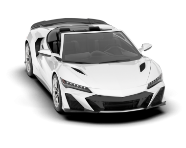 Beyaz arka planda beyaz, modern bir araba. 3d oluşturma