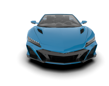 Mavi lüks araba. 3d oluşturma
