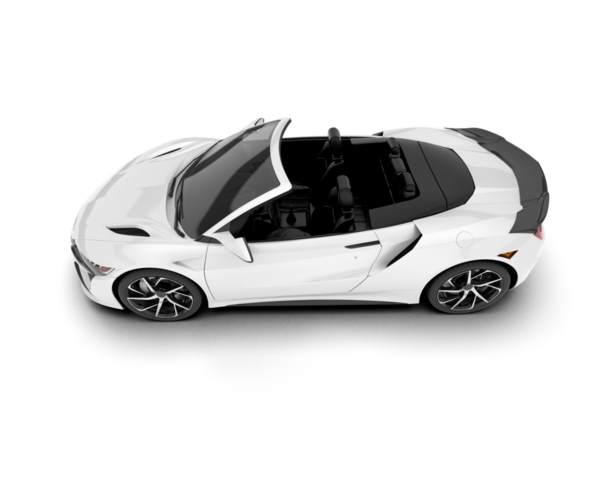 Kendi tarafında boş bir beyaz modern araba.