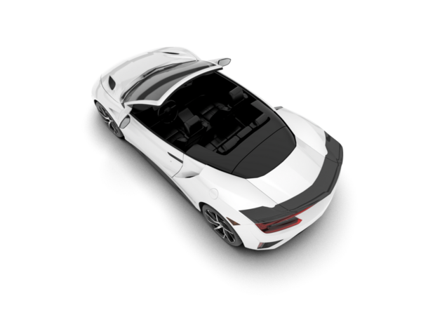 Modern araba beyazda izole edilmiş. 3d illüstrasyon