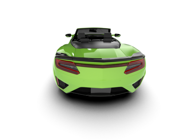 Beyaz arka planda izole edilmiş modern elektrikli araba. 3d oluşturma