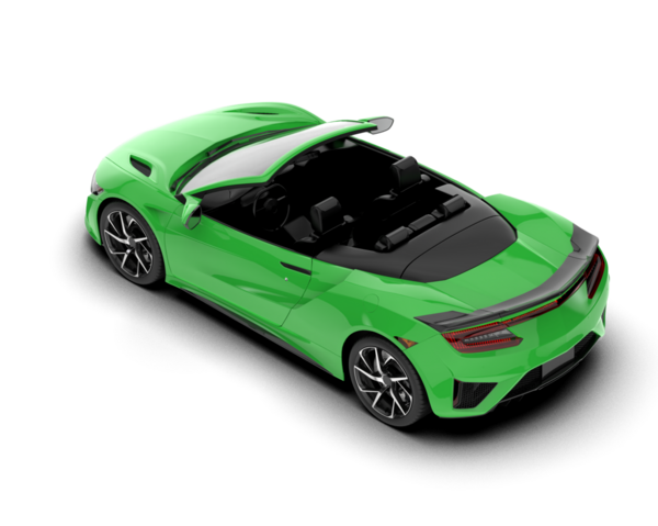 Gri arka planda modern yeşil araba