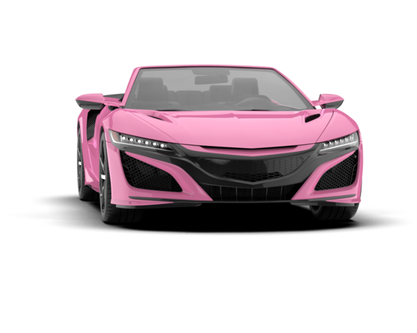 3 boyutlu pembe araba.