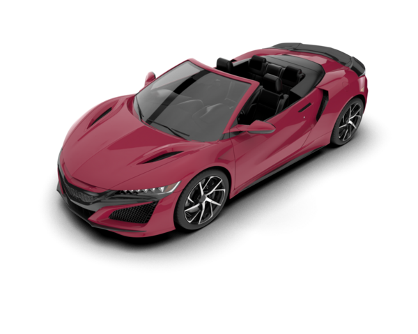 beyaz arkaplanda gerçekçi bir araba