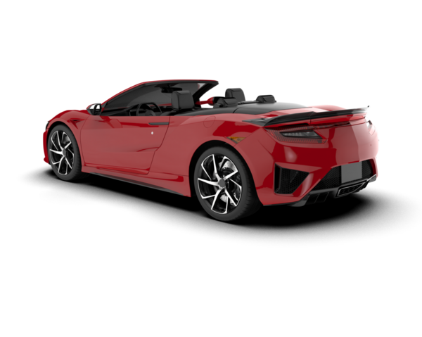 Beyaz arka planda modern bir araba. 3d oluşturma.