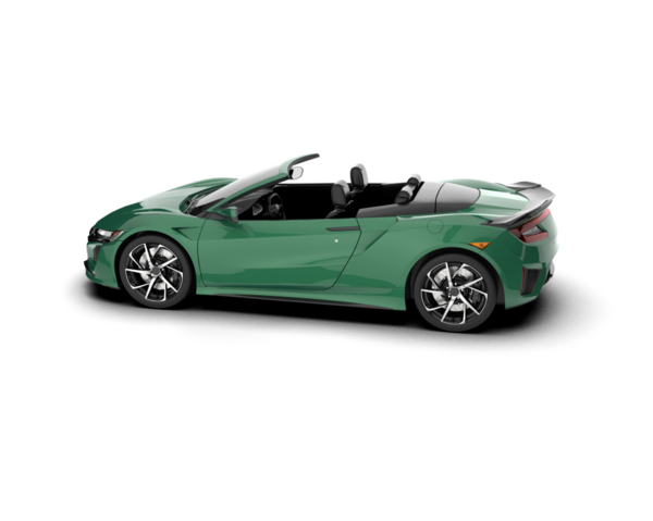 Gerçekçi yeşil araba. Yan görünüş. vektör illüstrasyonu