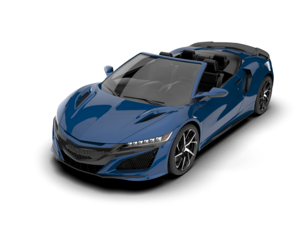 Gerçekçi 3 boyutlu mavi spor araba.