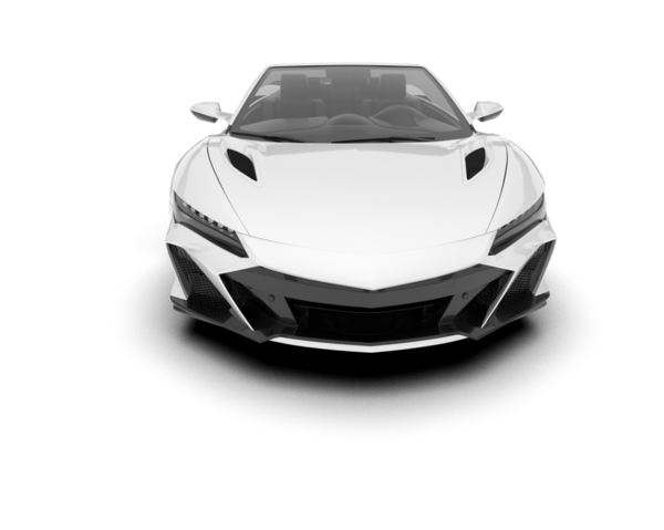 gerçekçi modern araba. Ön manzara. 3 Boyutlu Hazırlama