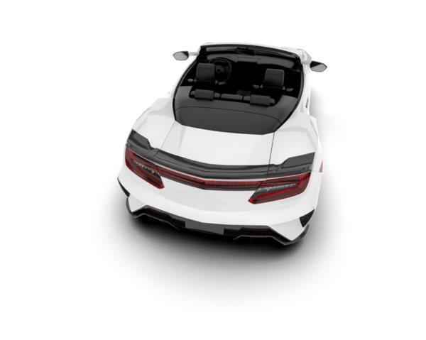 Modern araba beyaz arka planda izole edilmiş. 3d illüstrasyon