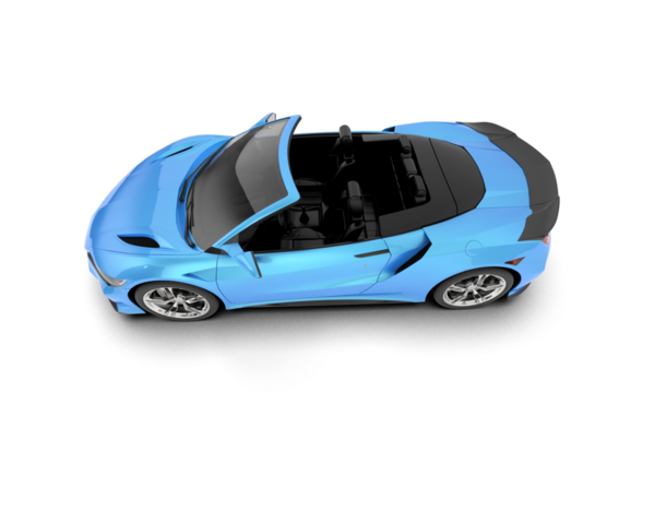 Stüdyo ortamında daha az genel bir konsept arabanın 3 boyutlu çizimi