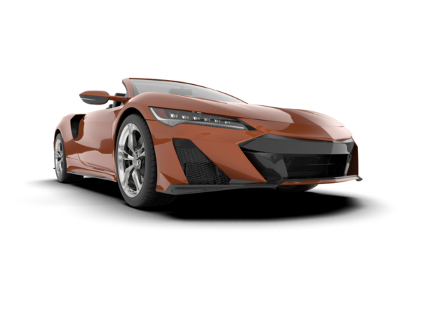 Modern araba arka planda izole edilmiş. 3 Boyutlu Hazırlama