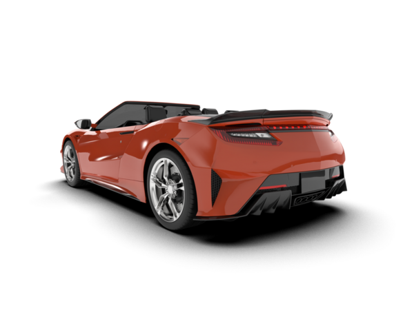 Modern araba arka planda izole edilmiş. 3 boyutlu resimleme