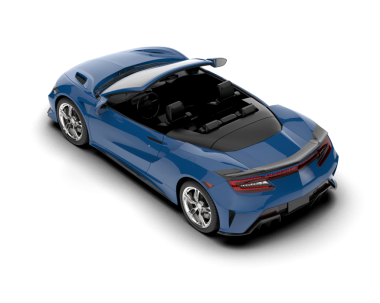 Modern araba arka planda izole edilmiş. 3D görüntüleme - illüstrasyon