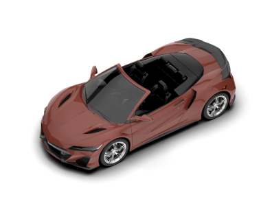 Kırmızı spor araba beyaz arkaplanda izole edildi